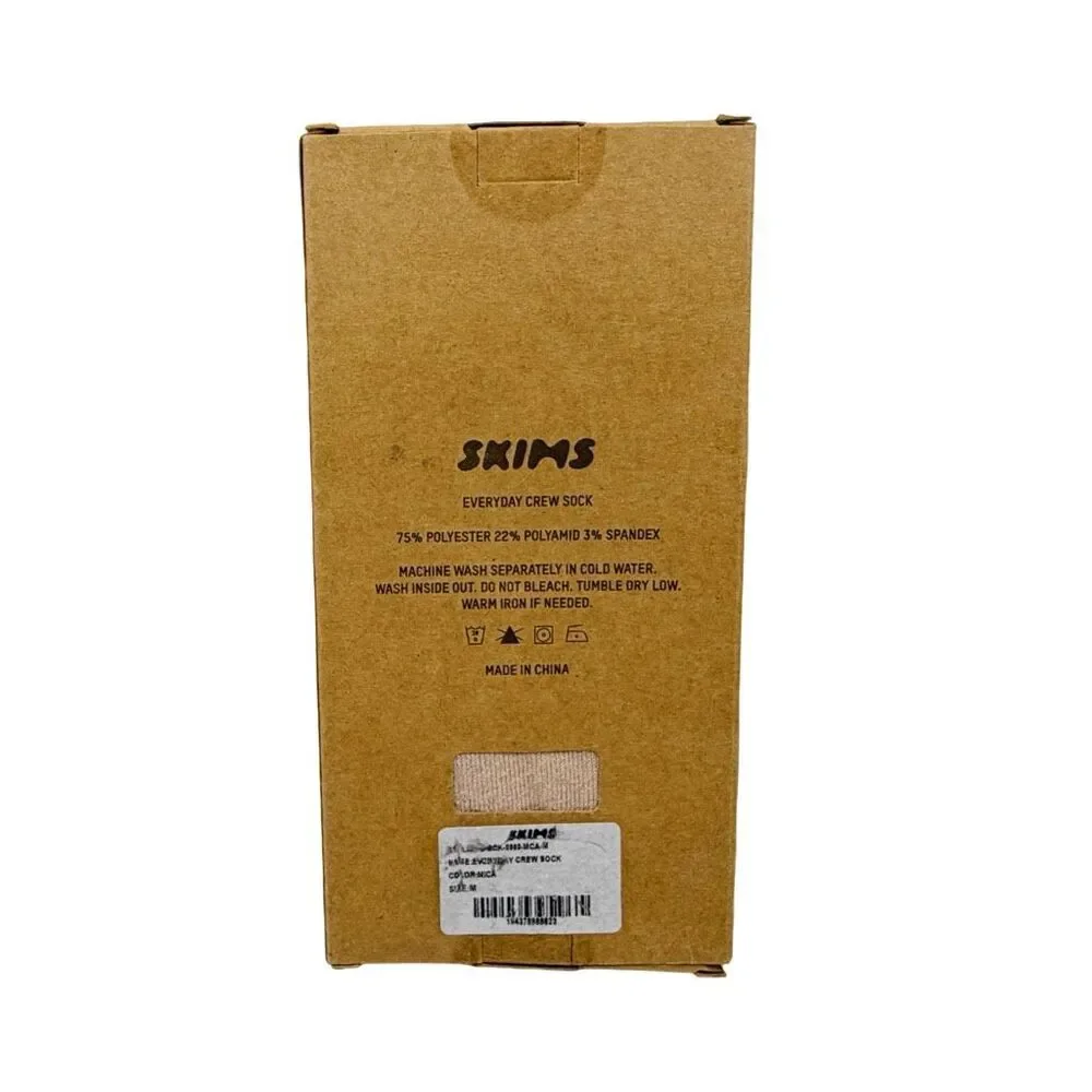 SKIMS Everyday Crew Sock - Size Medium - Mica